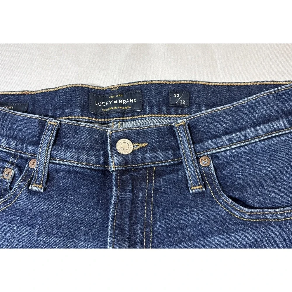 Lucky Brand 221 Original Straight‎ Leg Mens Jeans 32x32 Dark Wash Denim